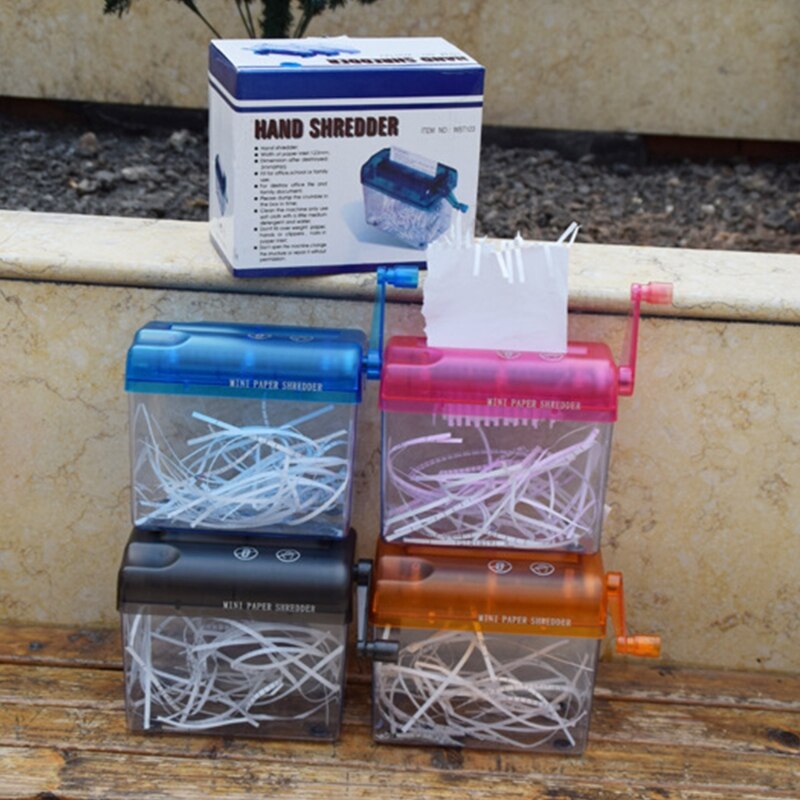 Hand Crank Paper Document Shredder Office Portable Hand Paper Cutter Office &amp;Teaching Supplies Fits A6 Size Cutting Tool