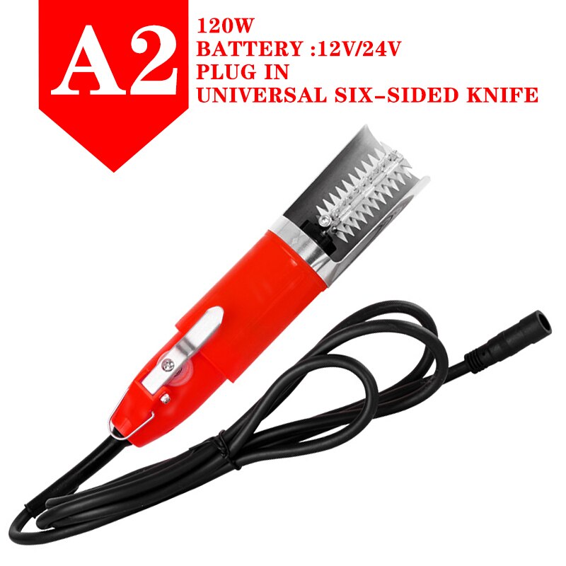 Máquina de descalcificación de pesca, báscula eléctrica Universal portátil de carga, limpiador de detergente de pescado, removedor, raspador de mariscos, 96W: A2
