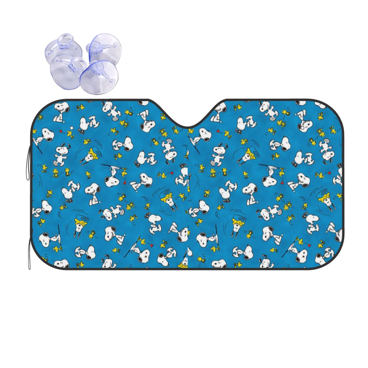Snoopy & Woodstock Windshield Sunshade Personality Car Front Window Visor 70x130cm Sun Visor Accessories Covers: Yellow