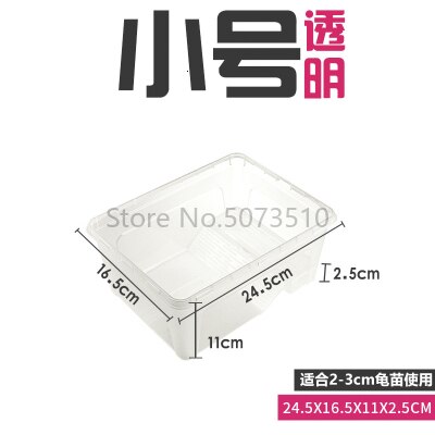 Turtle Tank with Drying Platform, Turtle Breeding Box, Brazilian Turtle, Nursery Pot, Terrarium, Transparent Amphibious Villa