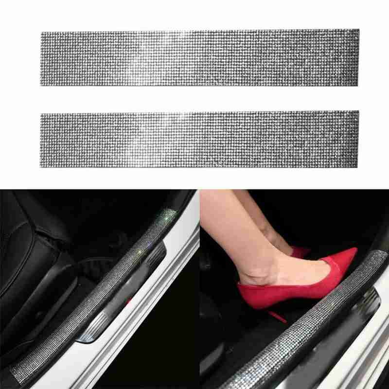 Anti-Kras Strips Voor Auto Dorpels Rhinestone Auto Sticker Accessoires Decoratie Deur Scuff Auto Pedaal Dorpel Welkom Cove l2H6