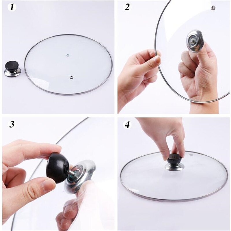 1 Pcs Universal Keuken Kookgerei Vervanging Gebruiksvoorwerp Pot Pan Deksel Cover Circulaire Holding Knop Schroef Handvat Gereedschap