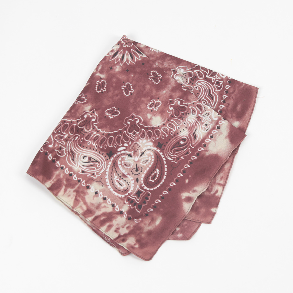 Für Männer/Frauen Kopftuch Hip-Hop Paisley Bandanas Halstuch Punk Tie-Dye Sport Kopfbedeckung Quadratisches Stirnband Wickelschal Zubehör: Rot