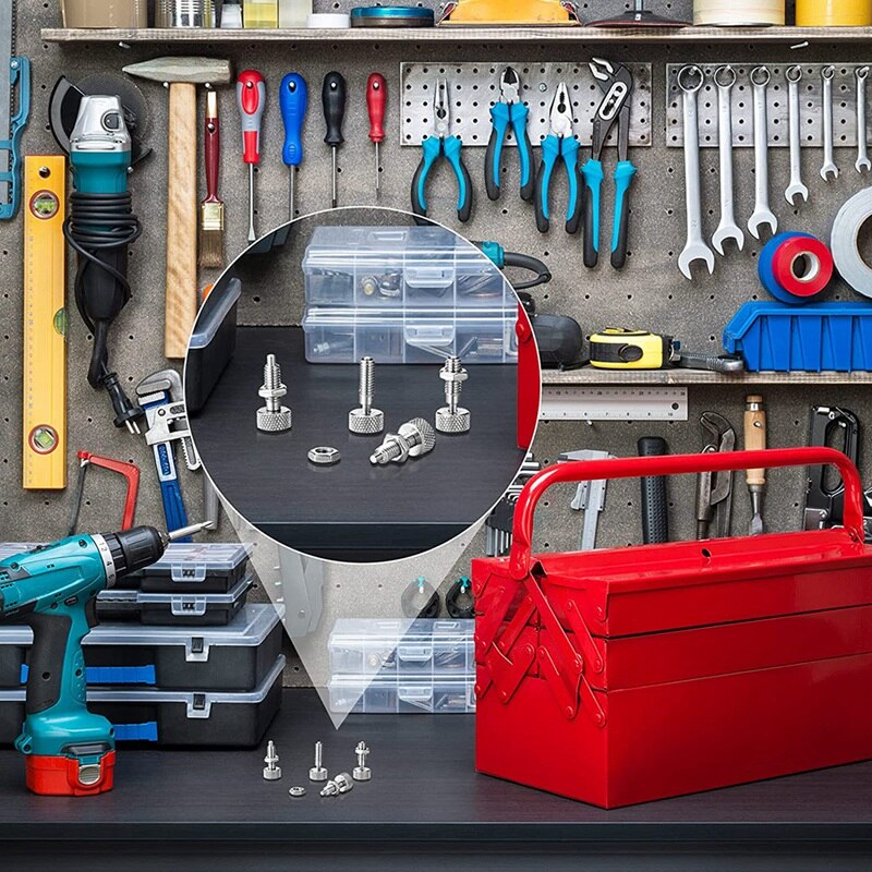 4Pcs Handle Quick Release Pins,Quick Release Lock Pin, Retractable Spring Plunger, M6 Lockout Kit for Rolling Tool Box