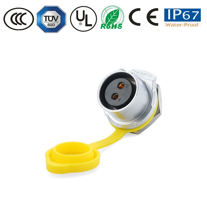 M20 IP67 Waterproof Quick Connect Electrical 2-12 Pin Panel Mount Wire to Board 12V DC Power Connector Plug Socket terminator: 2Pin Socket