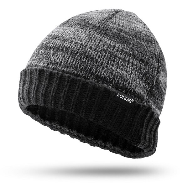 Aonijie Winter Mannen/Vrouwen Outdoor Riding Oefening Sport Wol Hoed Europa En De Verenigde Staten Hoed: Dark Gray