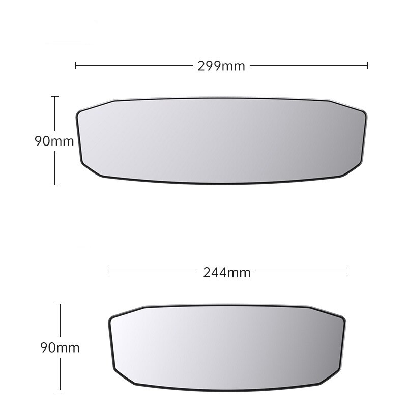 Rear View Mirror Wide Angle Car Rearview Mirror Panoramic Interior Clip On Universal Convex Curve Rear View Mirror No Blind Spot