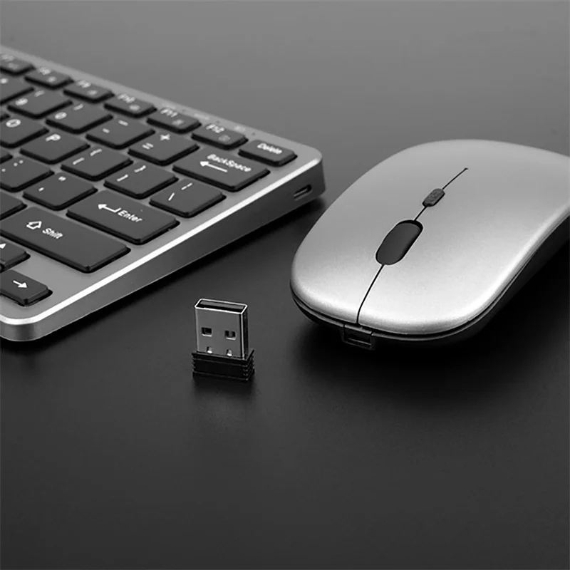 Bluetooth 5.0 & 2.4G Wireless Tastatur und Maus Combo Mini Multimedia Tastatur Maus für Computer Laptop PC iPad Macbook Android