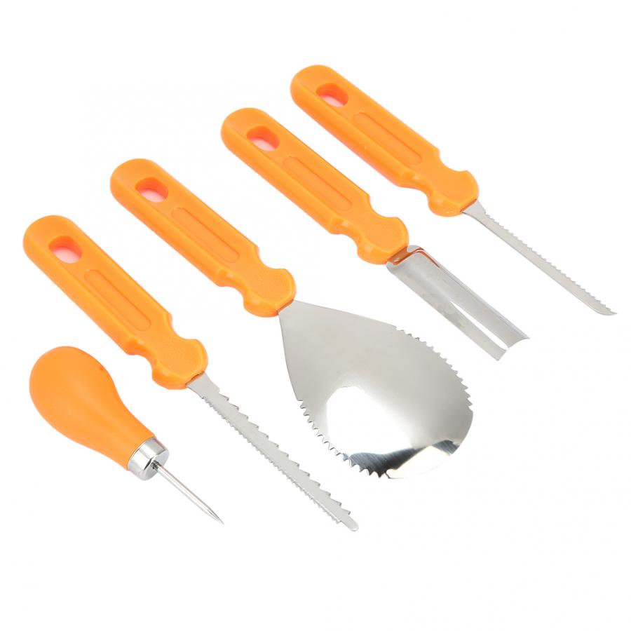 5Pcs Halloween Pumpkin Carving Cutter DIY Decorating Carver Cutters Tools Set Pumpkin Carving Kit carving cutter