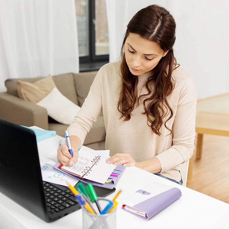 Budget Binder, For A6 Filler Paper,Loose Leaf Mini Binder Cover With Unique Snap Buckle,A6 Budget Binder For Budgeting