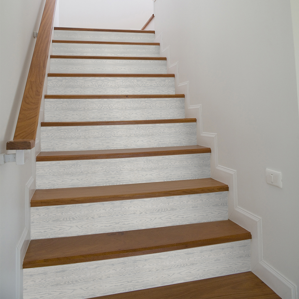 Funlife® Silver Sand Wood Floor Sticker Waterproof Peel Stick Kitchen Bathroom Stairway Removable Self-Adhensive Stair Stickers