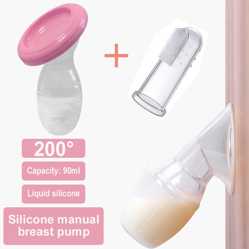 Silcone Breast Pump Accessories Silicone Maternal Milk Collector Holder Baby Breastfeeding Babe Finger Silicone Toothbrush Clean