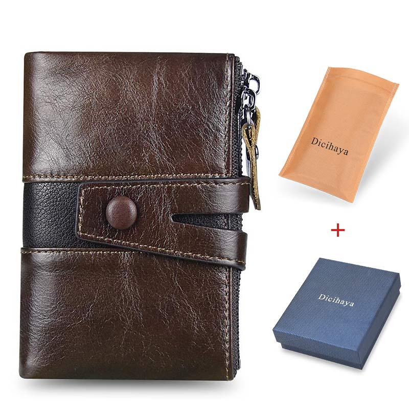 Prawdziwy Leathe portfel męski luksusowy Desig Bifold krótkie portfele męski Hasp portmonetka w starym stylu portmonetka wielofunkcyjny kieszeń na kartę: BŁĘKITNY