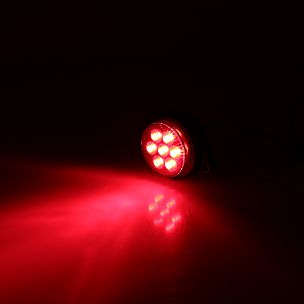 24v LED Round Side Marker Light Trailer Truck Turn Signal Light Indicator Lamp Rear Side Warning Red For Pickup Camping Lorry