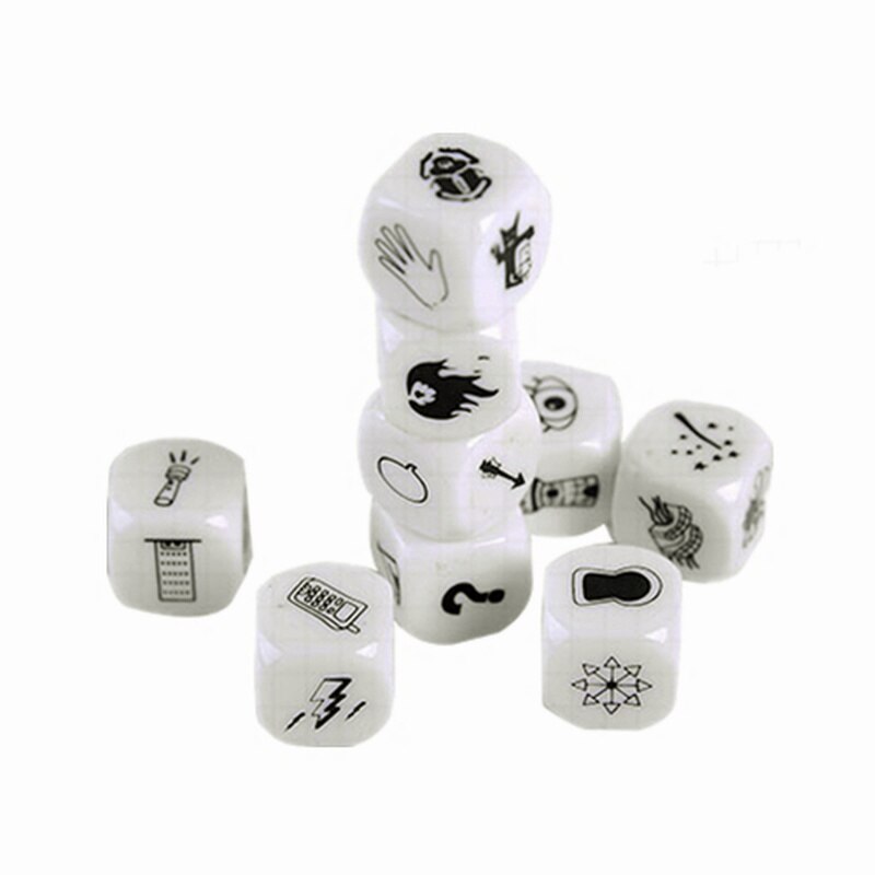 9Stck Würfel Erzählen Geschichte mit Aufkleber Geschichte Würfel Spiel Familie Eltern Party Lustige Vorstellen Magie Rätsel freundlicher Pädagogisches Spielzeug