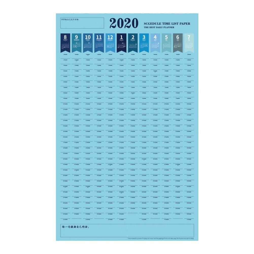 Wall Calendar Daily Planner Notes Paper Weekly & Monthly Planner Daily Message Drawing Refrigerator For Office School Home: Blue