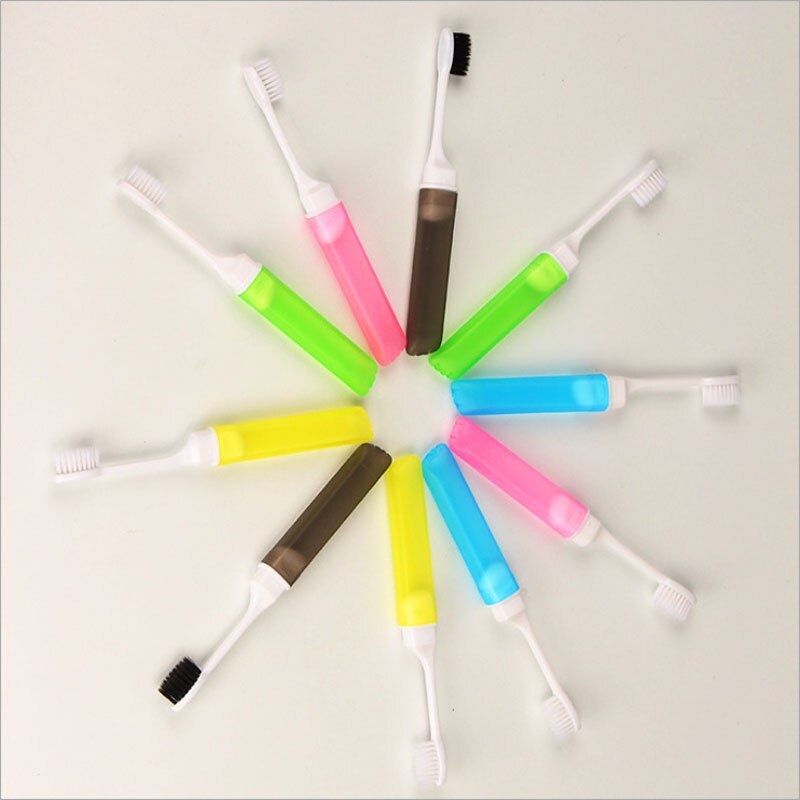 Foldable Toothbrush Compact Fold Folding Tooth Brush Camping Hiking Outdoor Easy To Take Adults Tooth Cleaning Tool