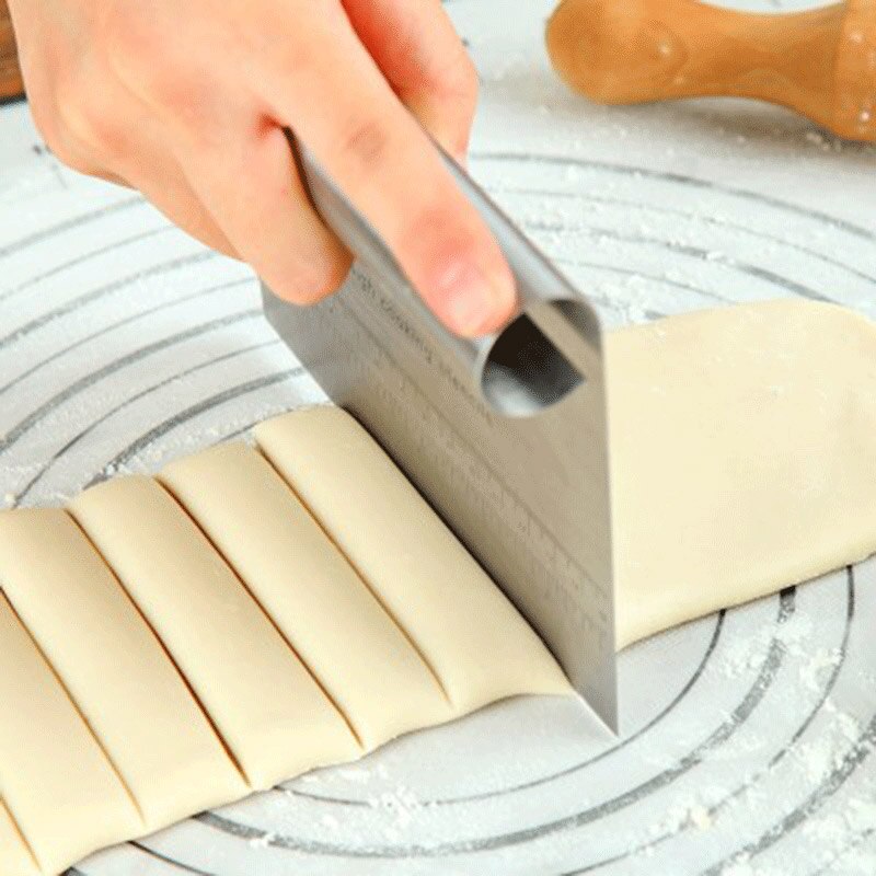 Rustfritt stål pizza deig skraper kutter holdbar fondant kake bakervarer konditor spatler kuttere tøft kjøkken verktøy tilbehør