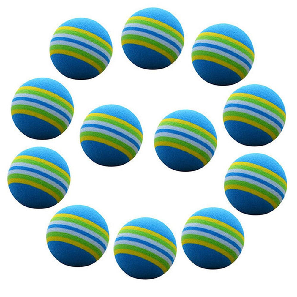 8 stücke 42mm Regenbogen EVA Schaum Ball Golf Praxis drinnen-Ausbildung Hilfe Weiche Golf Ausbildung Ball (Bunte)