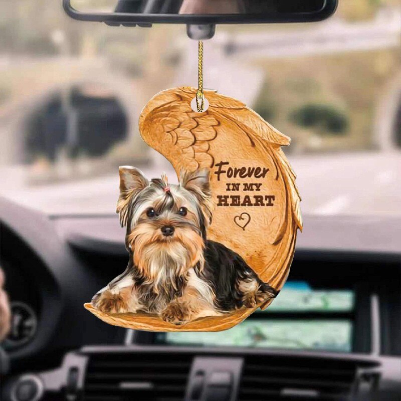 Bil sovende engel hund ornament gravhund weiner hund bil hængende dekoration auto bakspejl vedhæng vedhæng tilbehør: N