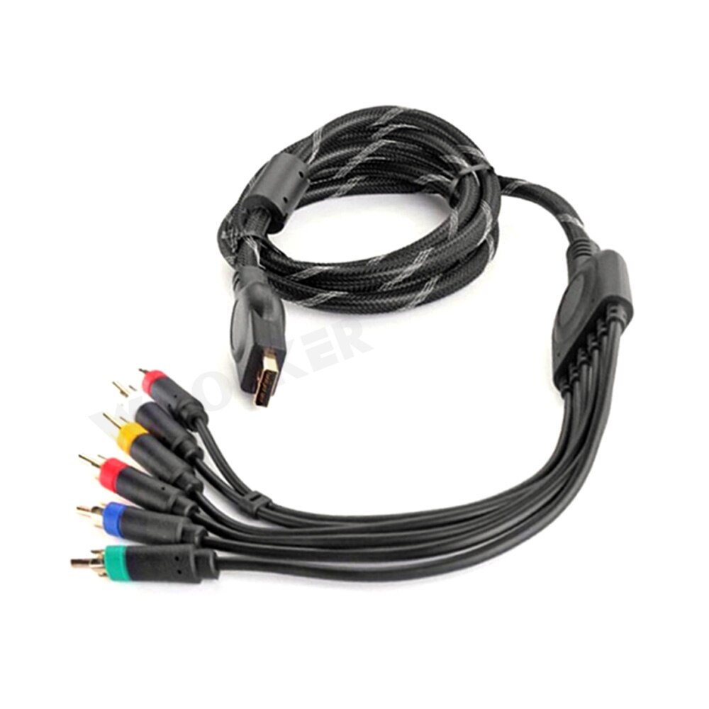 Multi AV Out Cable 1.8m 6FT Component for PlayStation 3 PS3 PS2 Game Accessories Connect TV Sound Lead Braided Cables