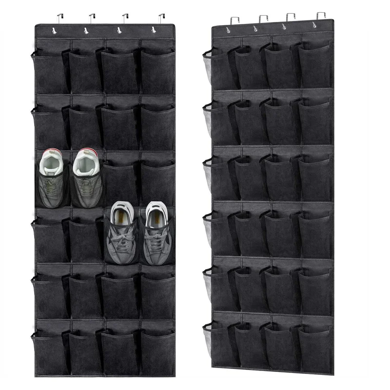 Schuhregal über der Tür mit 24 großen Netztaschen, hängender Schuh-Organizer für Schrank, hängendes Schuhregal, Halfter, Aufhänger
