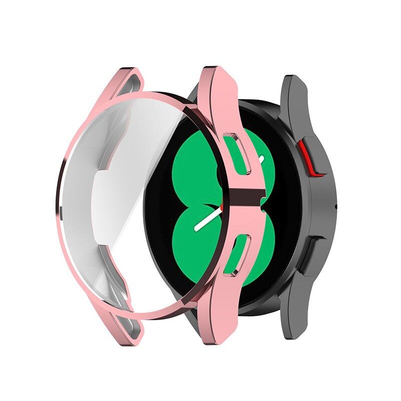 Horloge Case Voor Samsung Galaxy Horloge 4 Siliconen Tpu Scherm Beschermhoes Voor Samsung Galaxy Horloge 4 40Mm 44mm Smartwatch Bumper: Rose Pink / Galaxy Watch 4 44MM