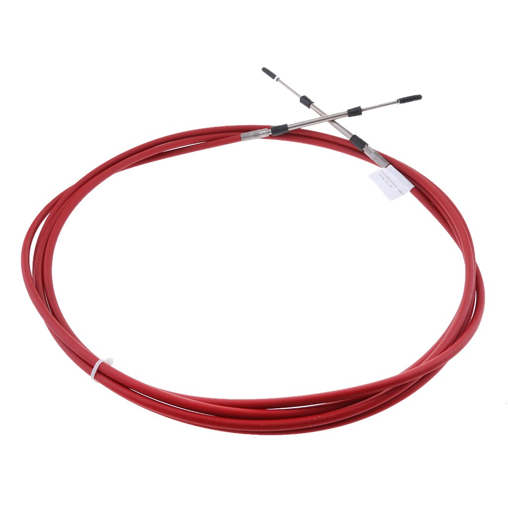 2pcs Red 8' Throttle Shift Control Cable for Boat Engine Inboard Throttle