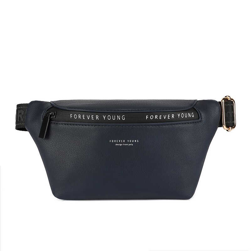 Yojessy Lederen Luxe Fanny Pack Grote Capaciteit Taille Verpakking Heuptas Vrouwen Riem Tas Multifunctionele Borst Bag: blue