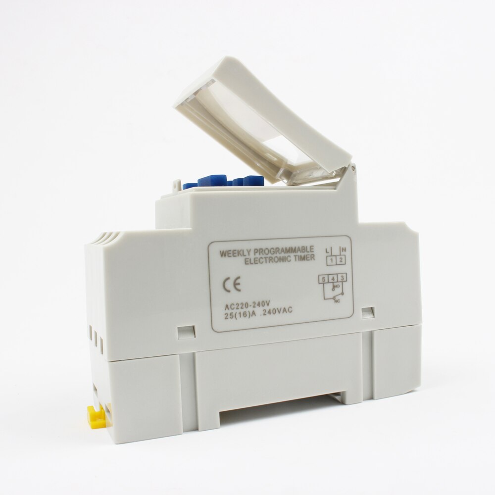 Elektroninen viikoittain 7 päivää ohjelmoitava digitaalinen ajastinkytkin releohjaus 220v 230v 6a 10a 16a 20a 25a 30a din-kisko  tp8 a 16 dianqi