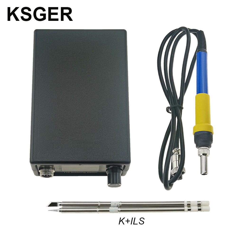 Ksger  t12 lödkolv station stm 32 oled gör-det-själv kit löda elverktyg svetsjärn spetsar temperaturkontroll handtag: Uppsättningar 2