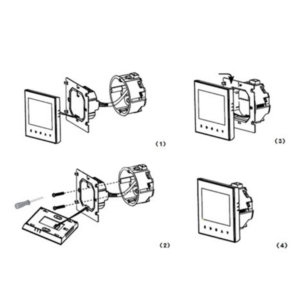 THP6000GCLW Water/Gas Boiler Thermostat Backlight WIFI 3A Weekly Programmable LCD Touch Screen Works with Alexa Google