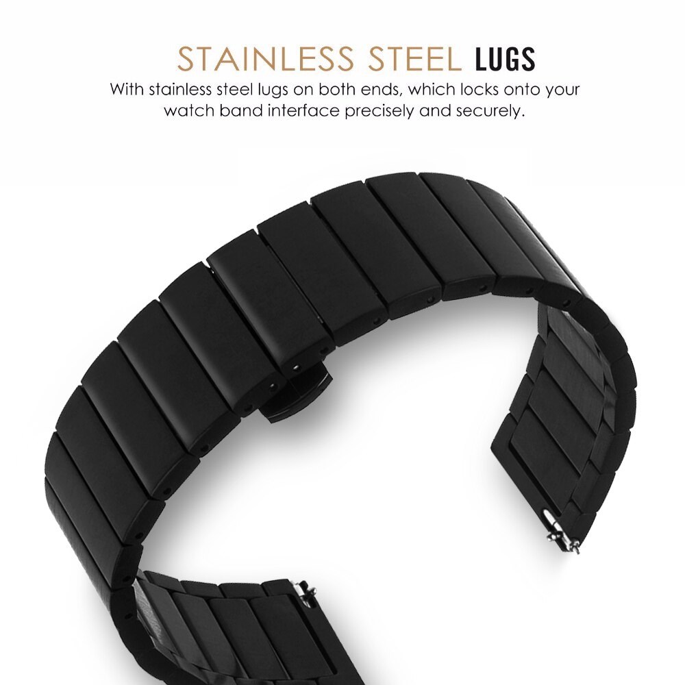 18Mm 20Mm 22Mm Universele Horloge Band Strap Rvs Vervanging Link Armband Voor Samsung Gear S2 Classic s3 Frontier