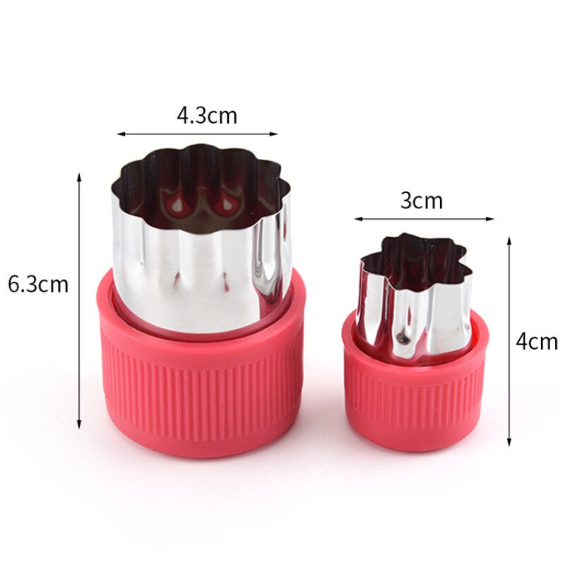 12Pcs Stainless Steel Flower Cutter Vegetable and Fruit Flower Cutting Mold Kitchen Convenience Decorative Tools Baking Mold
