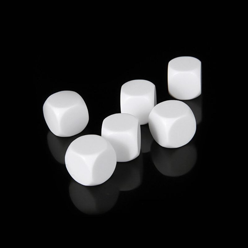 2Pcs 30Mm Acryl Leeg Dobbelstenen Kinderen Diy Speelgoed Schrijven Schilderen Graffiti Familie Board Games 77HC
