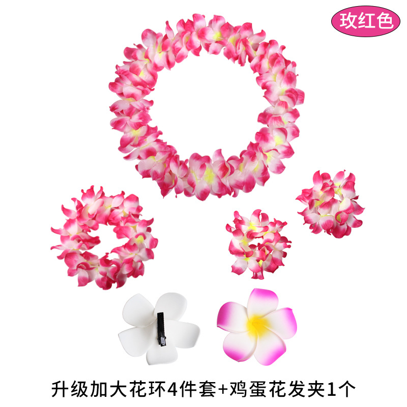 Hawaiiaanse bloemenkrans ketting Hawaii thema feestslinger zomer strand bruiloft verjaardag partij decor: Fluorescentie Geel