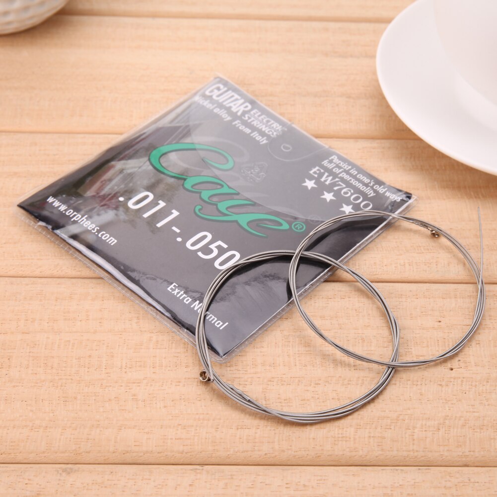 6Pcs/ Set Guitar Strings Hexagonal Carbon Stee Nickel Plated Steel Guitar Strings for Electric Guitars