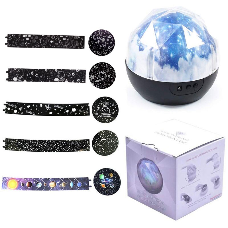LED Nachtlampje Sterrenhemel Draaien Projector Lamp Universe LED Lamp Baby Kleurrijke Licht Voor Kinderen Verjaardag Kerst Cadeau