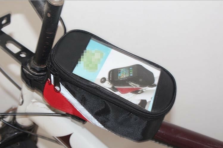 Outdoor Waterdichte Fietsen Fiets Voorframe Pannier Tube Bag Voor Mobiele Telefoon Tas