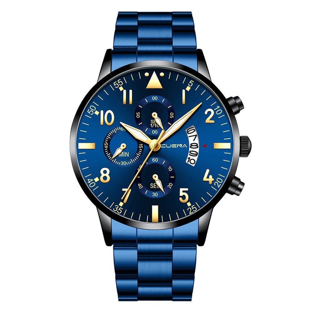 Relogio masculino horloges heren sport roestvrij stalen kast leren band horloge quartz zakelijk polshorloge reloj hombre: Ik