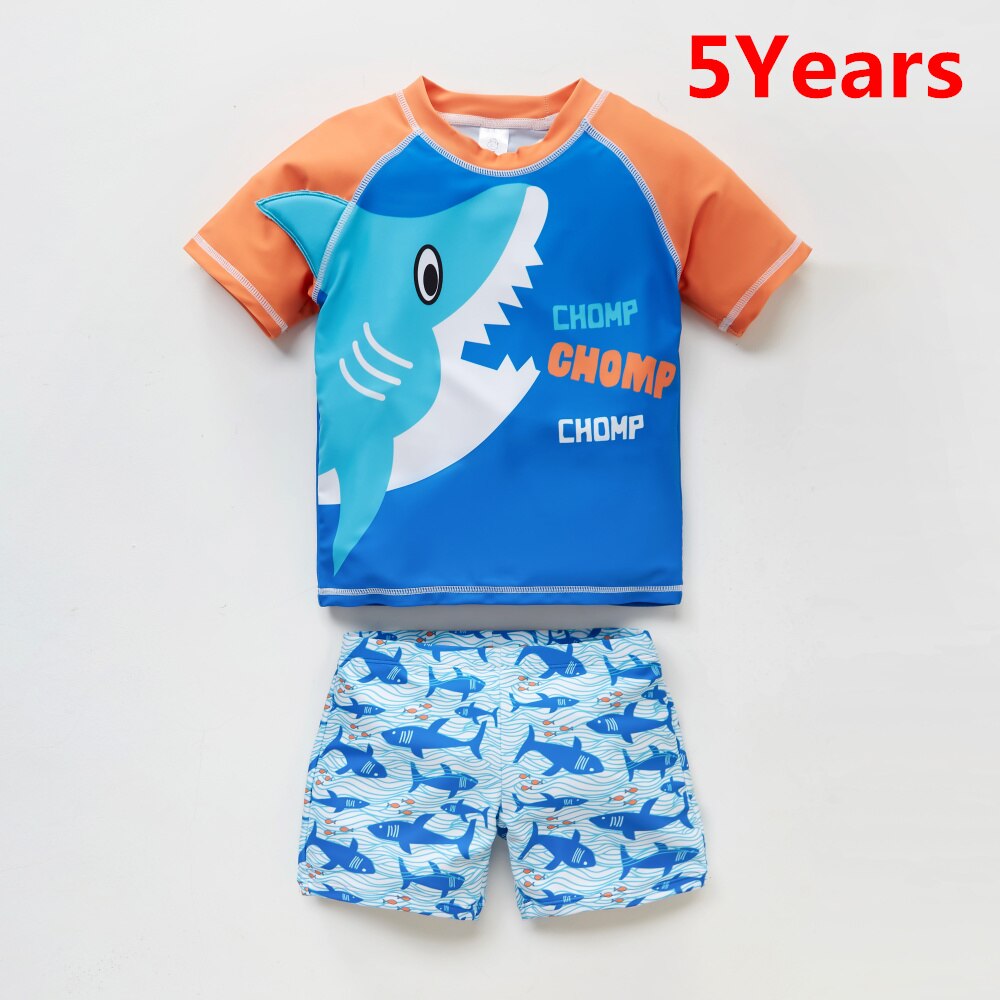 Kavkas-ensemble éruption Guar pour enfants | Maillot de bain avec motifs d&#39;animaux de requin imprimés, de 12 m-8 ans, vêtements de plage, pour bébés garçons: 5Years