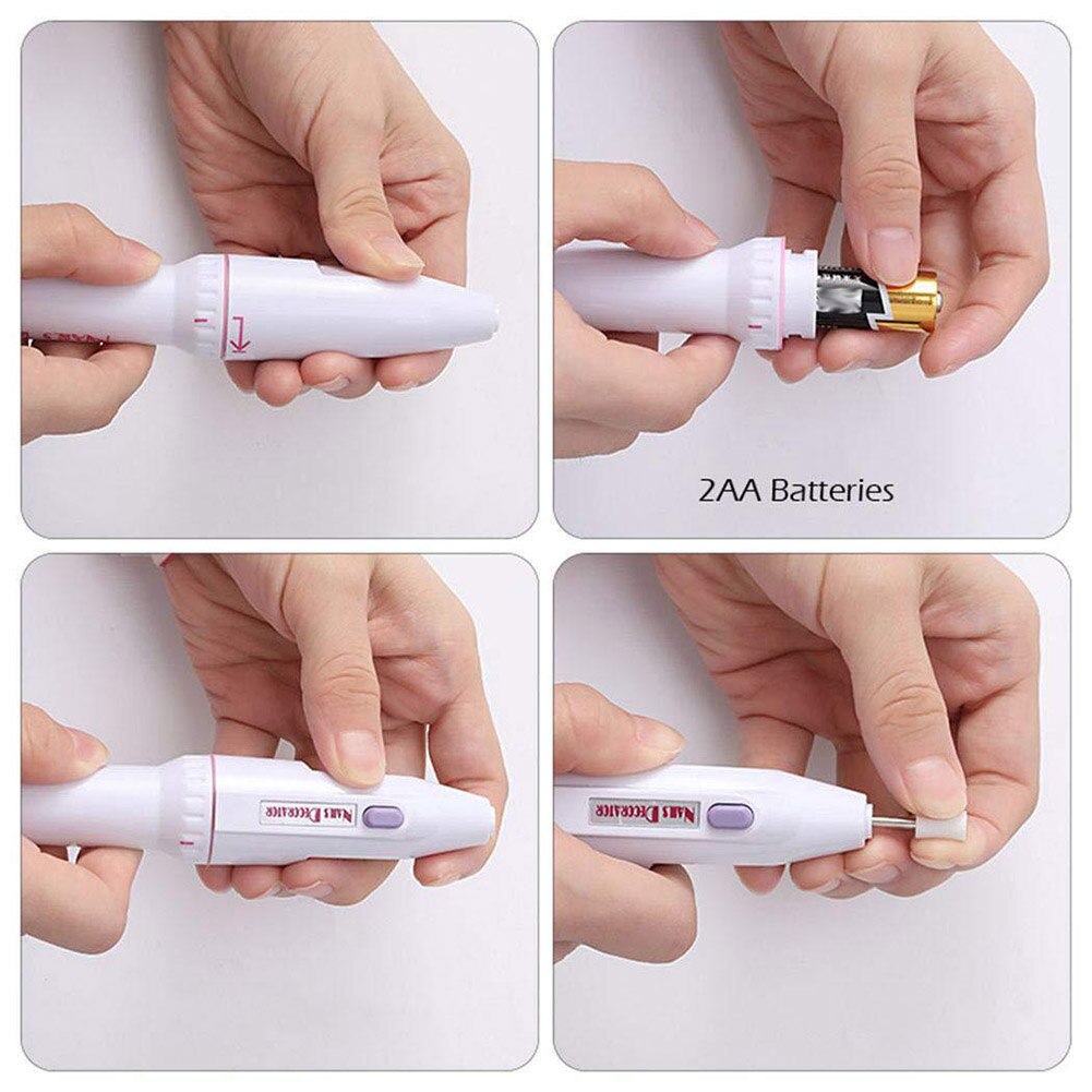 Draagbare Elektrische Nail Boor Kit Set Batterij Manicure Pedicure Slijpen Satineermachine Persoonlijke Manicure En Pedicure Kit S