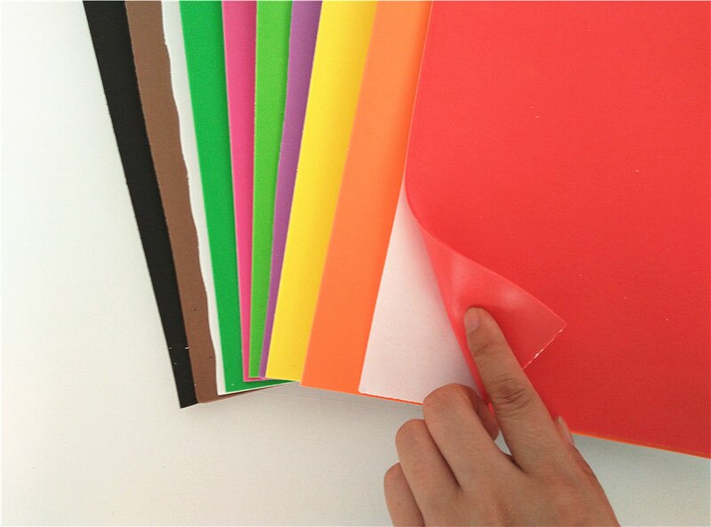Happyxuan 10pcs/pack 20*30cm 2mm EVA Foam Self-Adhesive Kids Diy HandiCraft Materials