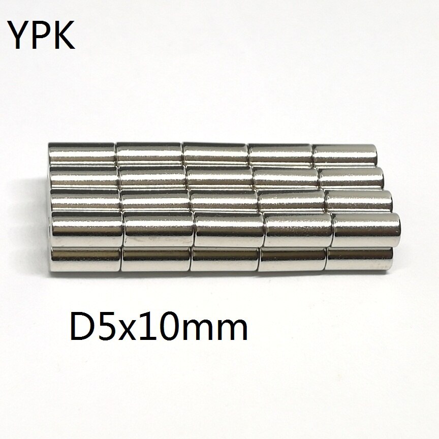10 50 100 pcs / lot NDFEB Magnet 4*10 5*10 6*10 7*10 N35 cylindre Magnets de 4x10 5x10 6x10 7x10 Néodyme Magnétique