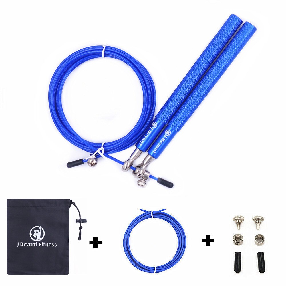 Fitness Metal Bearing Jumping Rope Crossfit Women Speed Rope MMA Boxing Home Gym Training Equipment Skipping: Blue