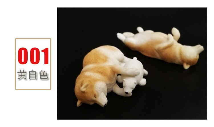 Xmmos Sleeping Shiba Inu Set Figure Simulation Cute Pet Dog Animal Model Toys Collector Decor Kid Toy Home Decor Accessories