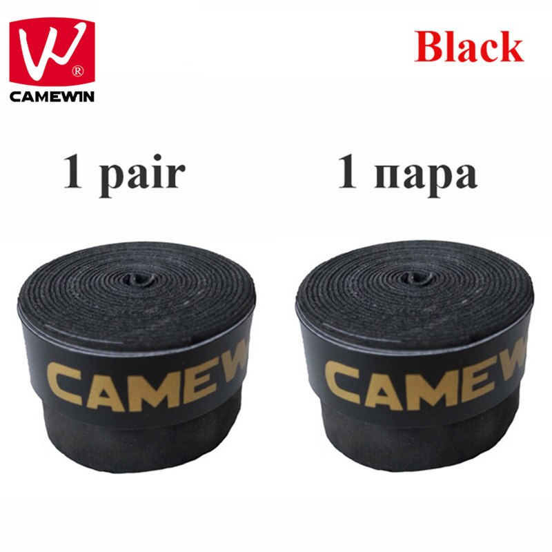 CAMEWIN 2 pièces/lot Sport anti-dérapant surgrip bandeau Griffband pour raquette de Badminton raquettes de Tennis sur la poignée: Black