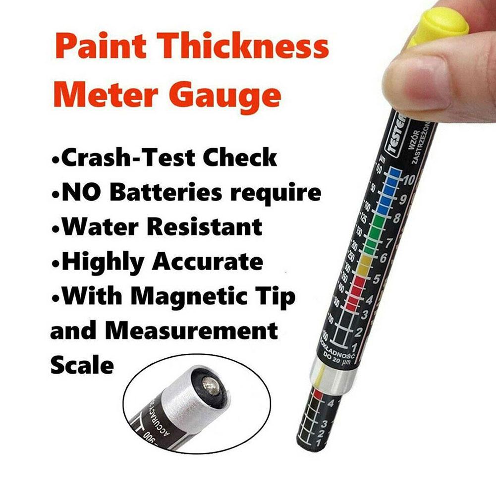 Auto Paint Test Auto Paint Thickness Tester Meter Gauge Crash Checking Test Paint Tester With Magnetic Tip Scale