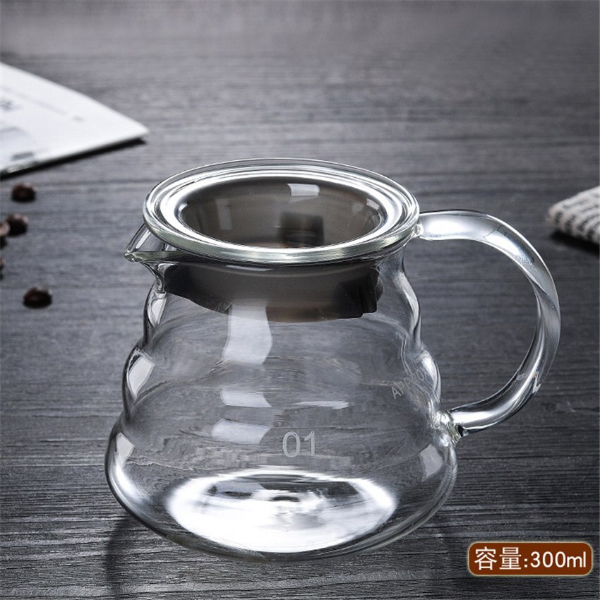 Nube en forma de taza de café el café tetera de vidrio resistente al calor tetera reutilizable café utensilios para café/300/500/700 ml: 300ml