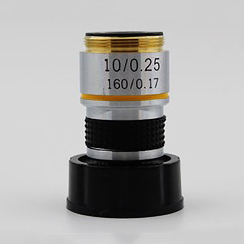 4Pcs 185 Microscope Objective 4X 10X 40X 100X Achromatic Objective Biological Microscope Parts Accessories